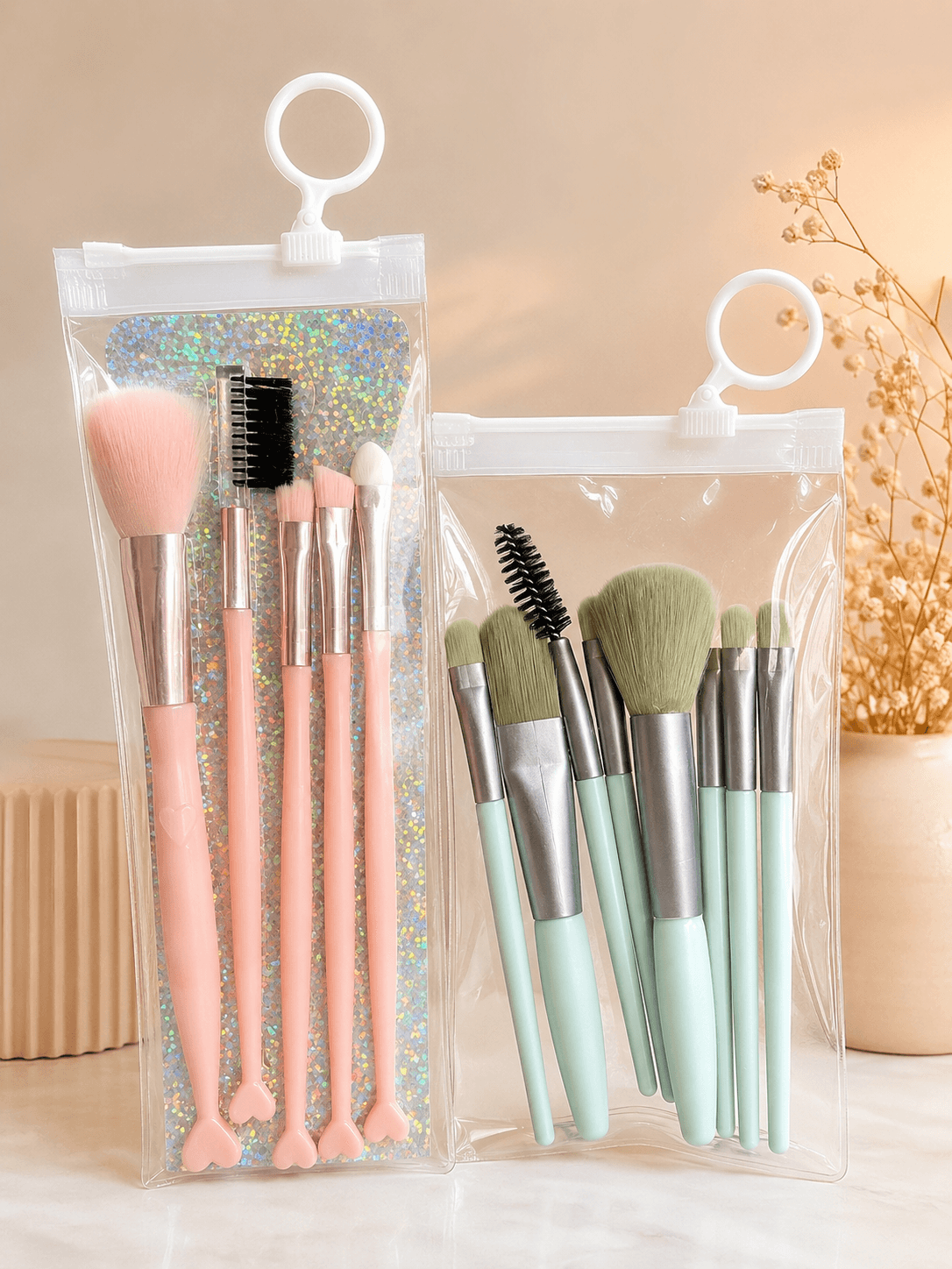 Kit de Pincéis para Maquiagem – Disponível nas versões com 5 e 8 peças